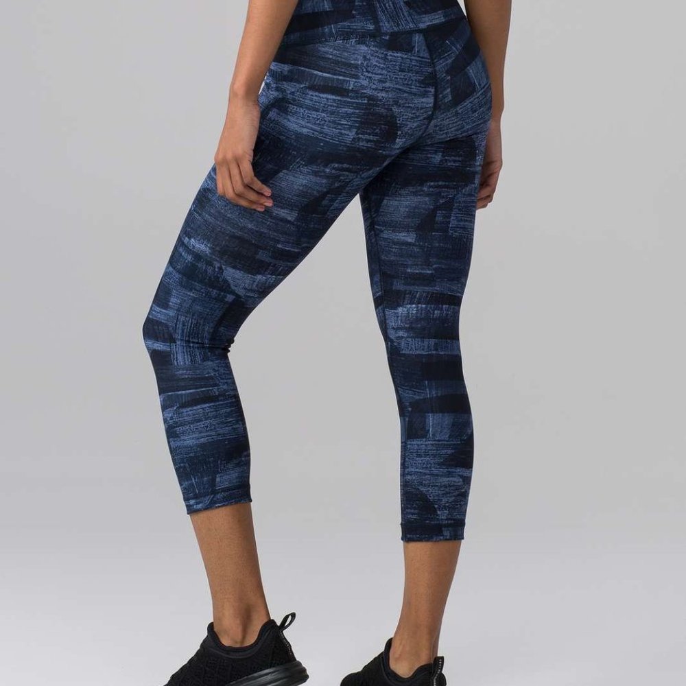 Lululemon Wunder Under Crop 21" Hi-Rise 4 Transition Multi Midnight Navy blue